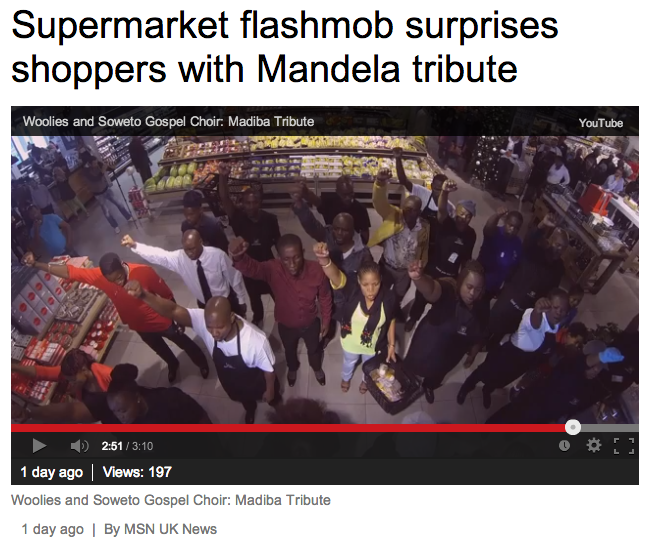 Flashmob tribute to Mandela